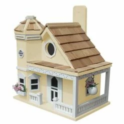 Flower Pot Cottage Bird House, Yellow 7 Flower Pot Cottage Bird House, Yellow -US Poultry Supplies Sales Store flower pot cottage yellow bird house 25 01 50 00 home bazaar birdhousesandbaths 632