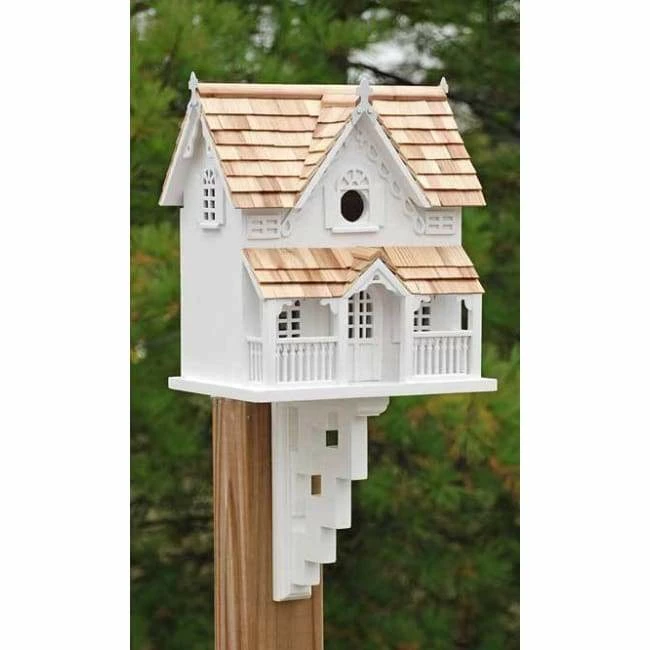 Gingerbread Cottage Bird House With Mounting Bracket 3 Gingerbread Cottage Bird House With Mounting Bracket