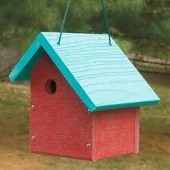 Going Green Sloped Roof Red Wren House