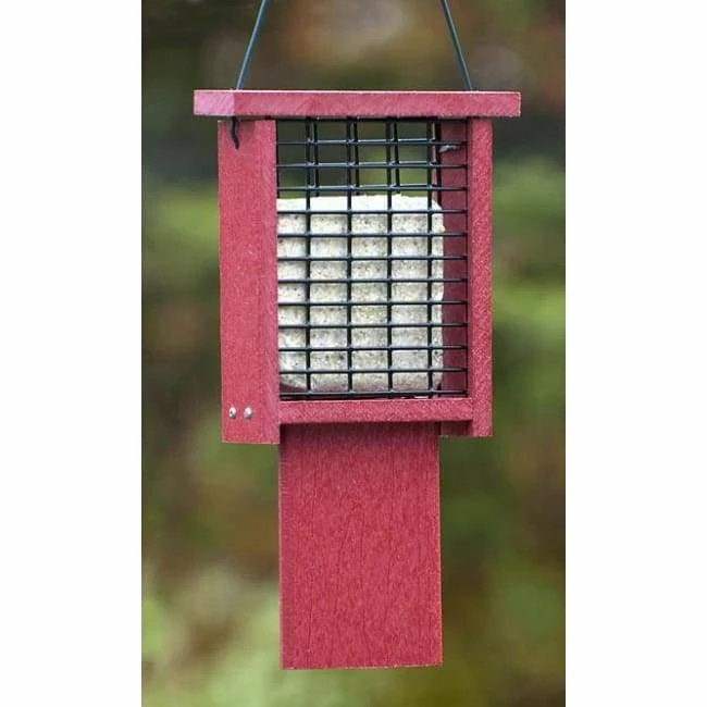 Going Green Suet Feeder With Tail Prop, Red 4 Going Green Suet Feeder With Tail Prop, Red - Image 2