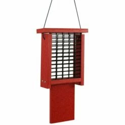 Going Green Suet Feeder With Tail Prop, Red