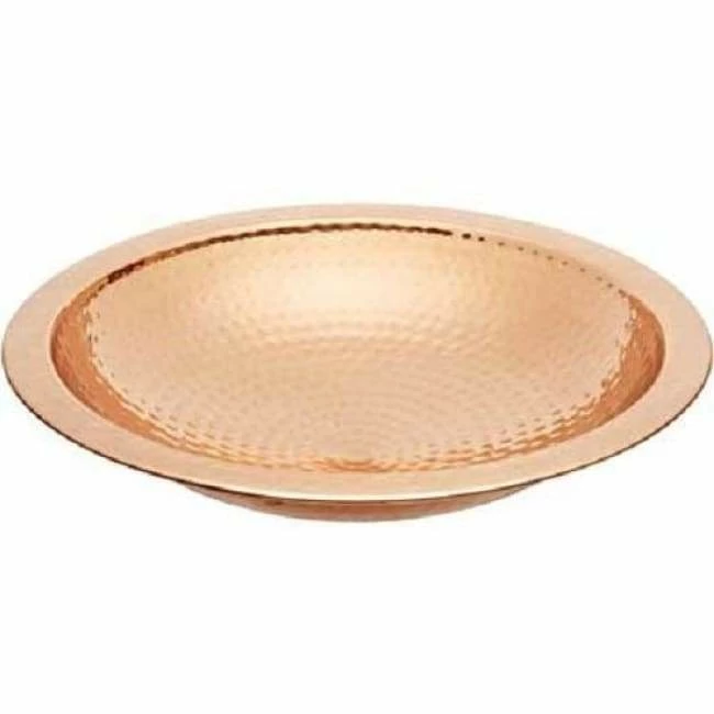 Hammered Copper Colored Metal Bird Bath 3 Hammered Copper Colored Metal Bird Bath