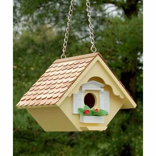 Little Hanging Wren House, Yellow 3 Little Hanging Wren House, Yellow