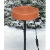 Heated Bird Bath With Metal Stand, Terra Cotta 2 Heated Bird Bath With Metal Stand, Terra Cotta -US Poultry Supplies Sales Store heated bird bath metal stand terra cotta 50 01 75 00 baths allied precision birdhousesandbaths 578