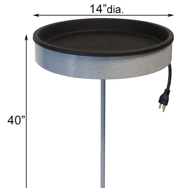 Heated Bird Bath With Pole 4 Heated Bird Bath With Pole - Image 2