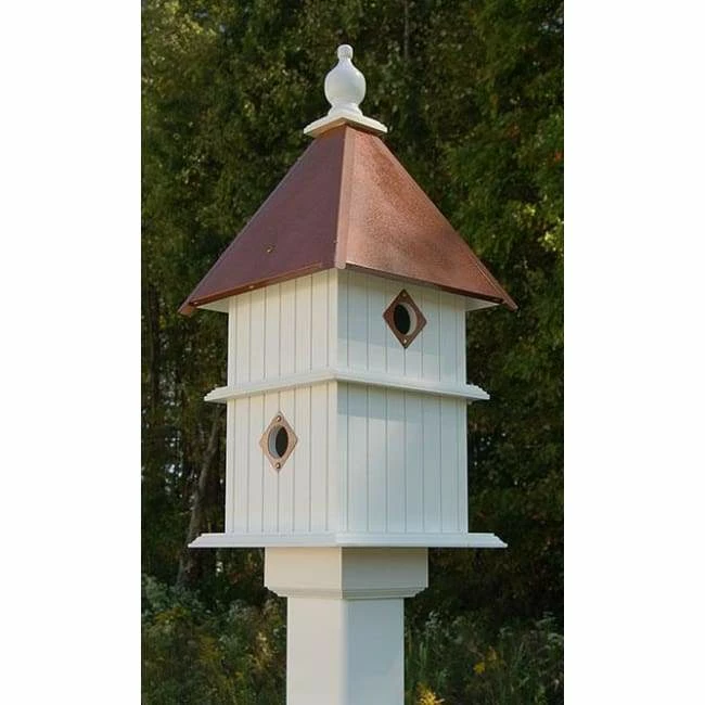 Holly Bird House With Hammered Copper Colored Metal Roof 3 Holly Bird House With Hammered Copper Colored Metal Roof