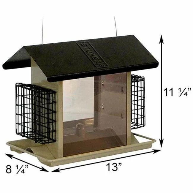 Large Hopper Feeder With Suet Cages 4 Large Hopper Feeder With Suet Cages - Image 2