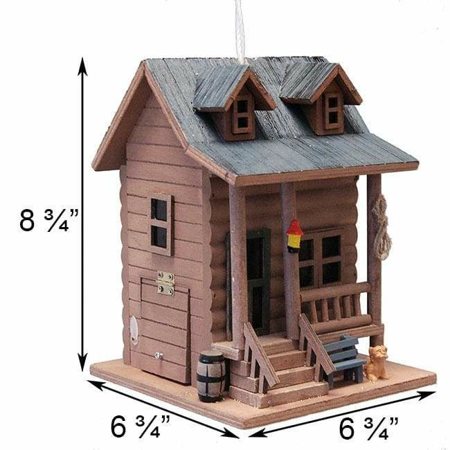 Log Cabin Bird House 4 Log Cabin Bird House - Image 2