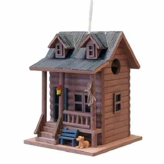 Log Cabin Bird House 5 Log Cabin Bird House - Image 3