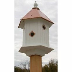 Magnolia Bird House With Hammered Copper Colored Metal Roof