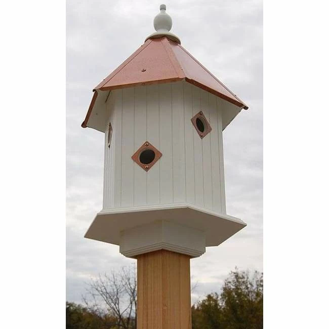 Magnolia Bird House With Hammered Copper Colored Metal Roof 3 Magnolia Bird House With Hammered Copper Colored Metal Roof