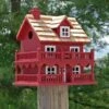 Novelty Cottage Bird House, Red 1 Novelty Cottage Bird House, Red -US Poultry Supplies Sales Store novelty cottage red bird house 50 01 75 00 home bazaar birdhousesandbaths 362