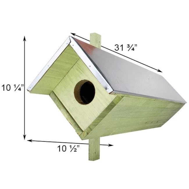 ESSCHERT DESIGN Owl Or Kestrel Extended Horizontal House 4 ESSCHERT DESIGN Owl Or Kestrel Extended Horizontal House - Image 2