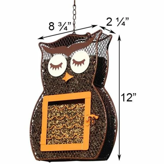 Owl Shaped Seed And Suet Bird Feeder 4 Owl Shaped Seed And Suet Bird Feeder - Image 2