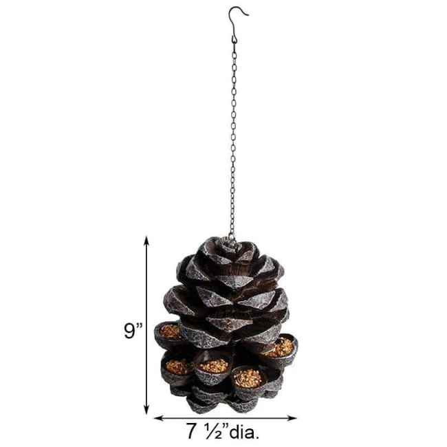 ESSCHERT DESIGN Pinecone Hanging Bird Feeder 4 ESSCHERT DESIGN Pinecone Hanging Bird Feeder - Image 2