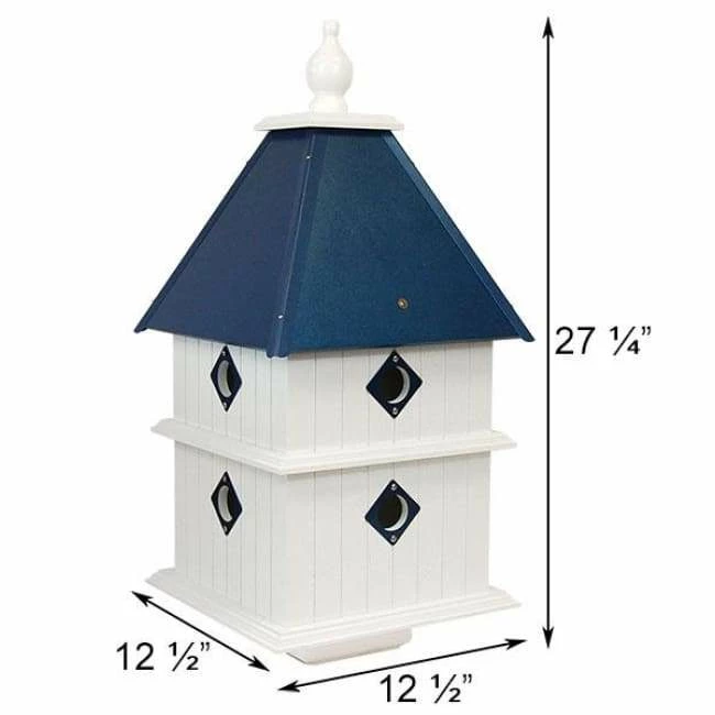 Plantation Bird House With Cobalt Blue Roof 4 Plantation Bird House With Cobalt Blue Roof - Image 2