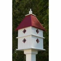 Plantation Bird House With Merlot Red Roof 15 Plantation Bird House With Merlot Red Roof -US Poultry Supplies Sales Store plantation bird house merlot red roof 200 01 250 00 wing prayer birdhousesandbaths 351