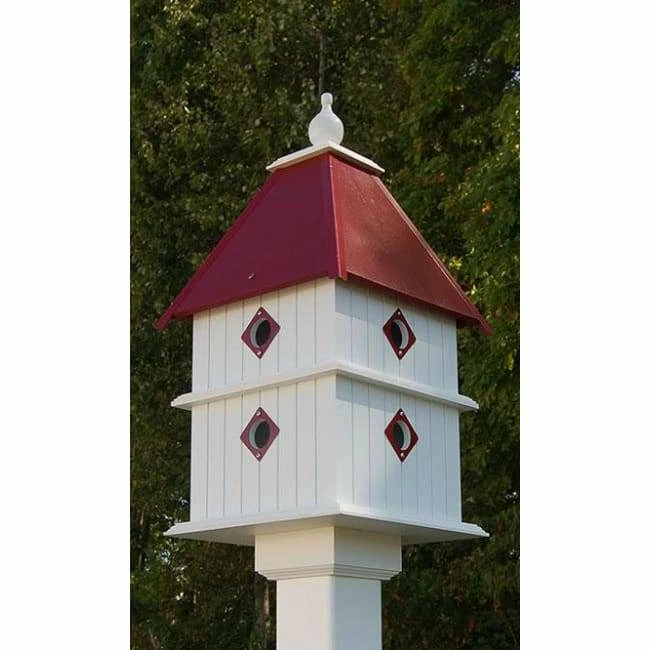 Plantation Bird House With Merlot Red Roof 9 Plantation Bird House With Merlot Red Roof - Image 7