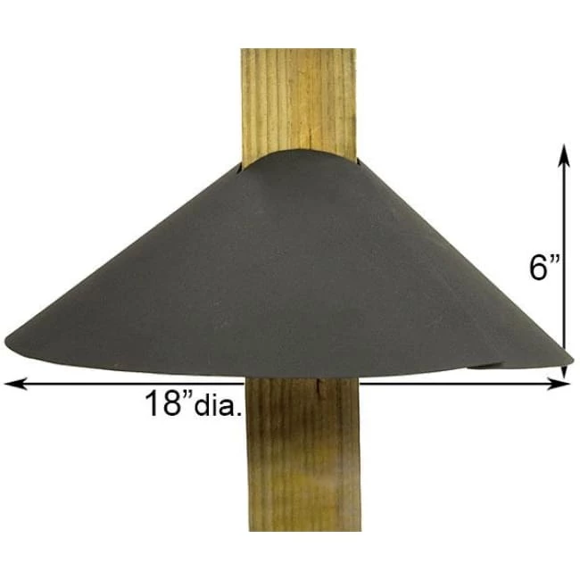 Post Mounted Black Squirrel Baffle 4 Post Mounted Black Squirrel Baffle - Image 2