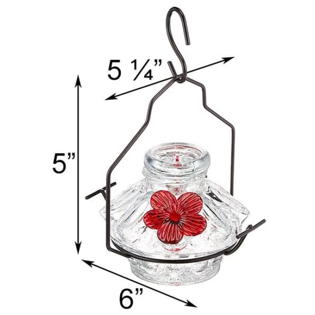 Pot De Creme Moon And Stars Hummingbird Feeder, Clear 4 Pot De Creme Moon And Stars Hummingbird Feeder, Clear - Image 2
