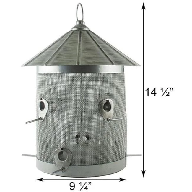 Rustic Farmhouse Mesh Silo Bird Feeder 4 Rustic Farmhouse Mesh Silo Bird Feeder - Image 2