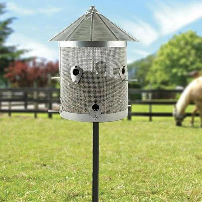 Rustic Farmhouse Mesh Silo Bird Feeder 5 Rustic Farmhouse Mesh Silo Bird Feeder - Image 3