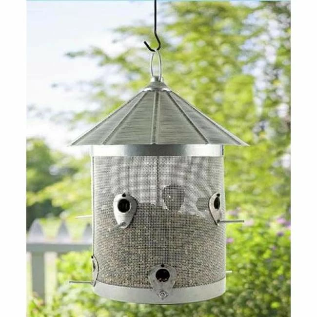 Rustic Farmhouse Mesh Silo Bird Feeder 3 Rustic Farmhouse Mesh Silo Bird Feeder