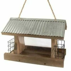 Rustic Farmhouse Ranch Seed And Suet Bird Feeder