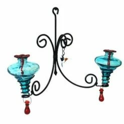 Sconce Chandelier Hummingbird Feeder, Aqua