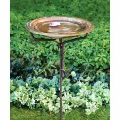 Solid Copper Bird Bath With Stake