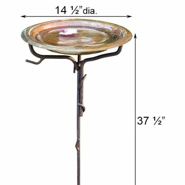 Solid Copper Bird Bath With Stake 4 Solid Copper Bird Bath With Stake - Image 2