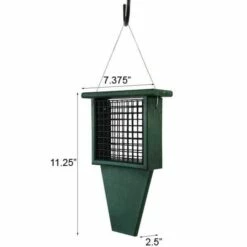 Suet Feeder With Tail Prop, Green 7 Suet Feeder With Tail Prop, Green -US Poultry Supplies Sales Store suet feeder tail prop green 00 01 25 bird feeders songbird essentials birdhousesandbaths 821