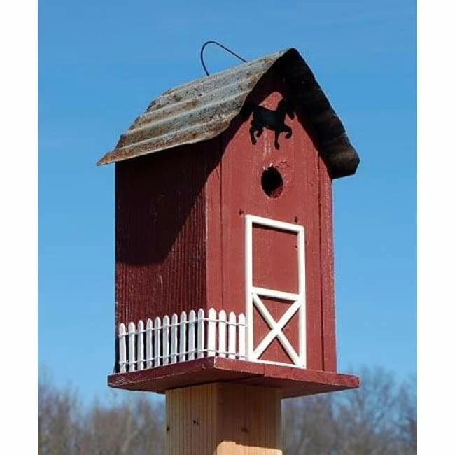 Summitville Stable Bird House, Red 3 Summitville Stable Bird House, Red