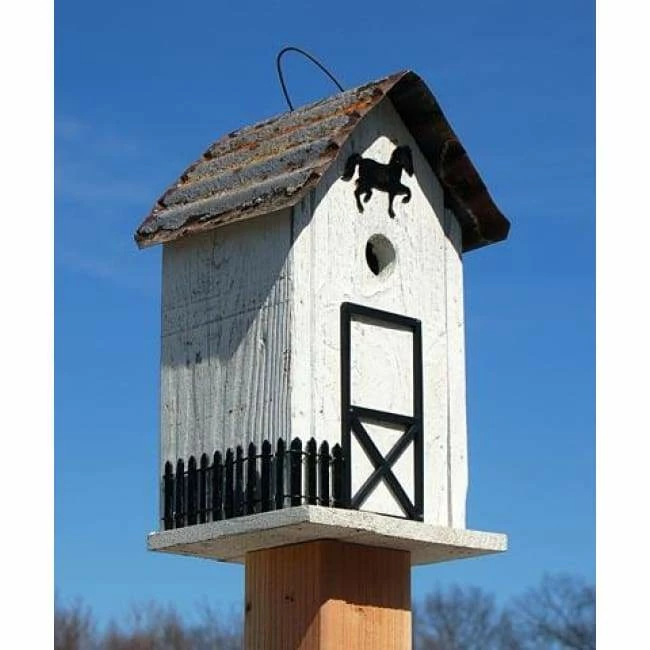 Summitville Stable Bird House, White 3 Summitville Stable Bird House, White