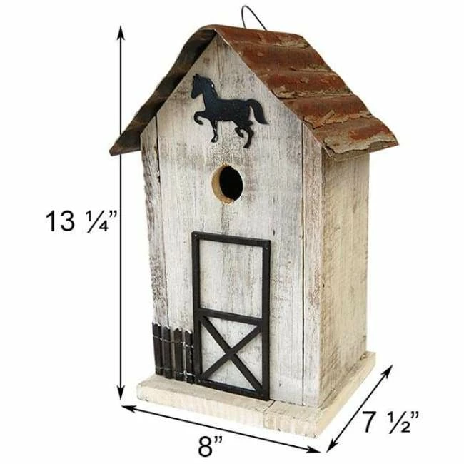 Summitville Stable Bird House, White 4 Summitville Stable Bird House, White - Image 2