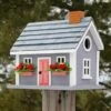Vineyard Cottage Bird House 2 Vineyard Cottage Bird House -US Poultry Supplies Sales Store vineyard cottage grey bird house 25 01 50 00 home bazaar birdhousesandbaths 218
